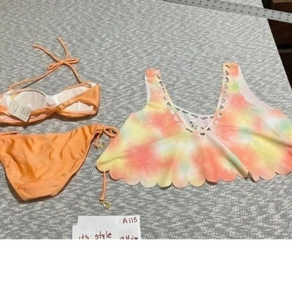 PurColoured bikini set Made Korea 9M=girl 7-8 years old.‎ SKU-A115